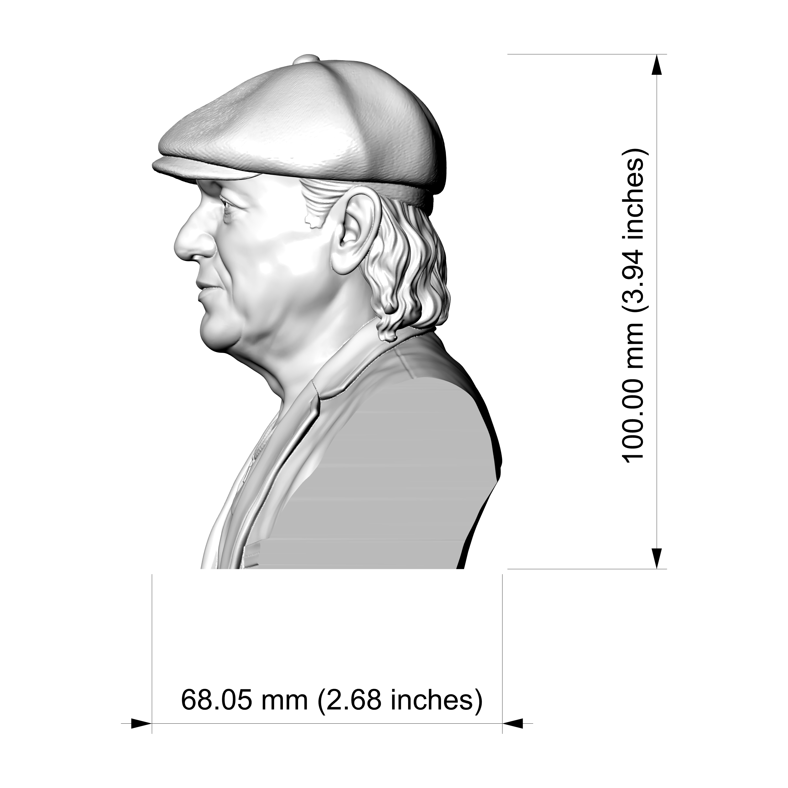 Brian Johnson 3D Printable Bust 3D Model