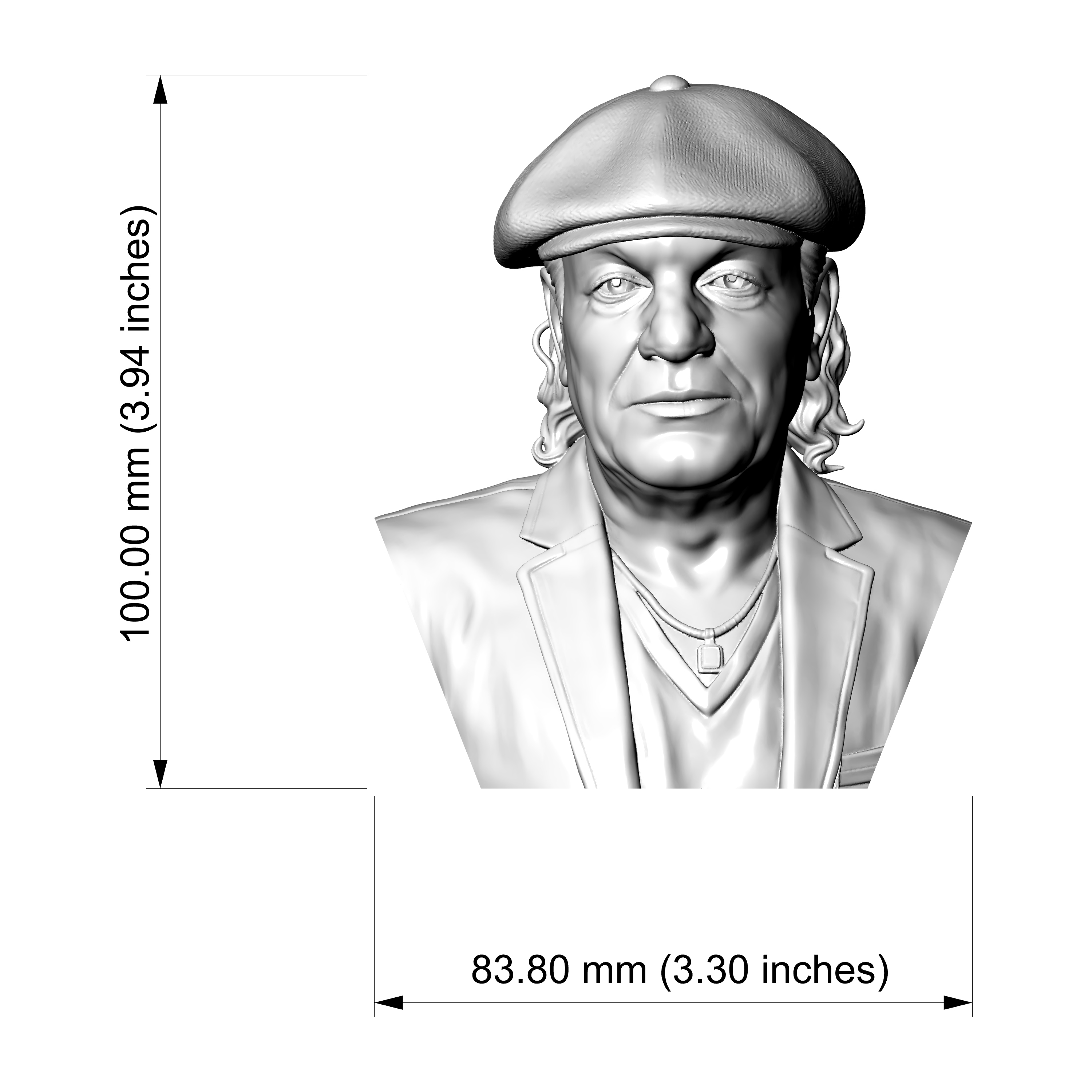 Brian Johnson 3D Printable Bust 3D Model