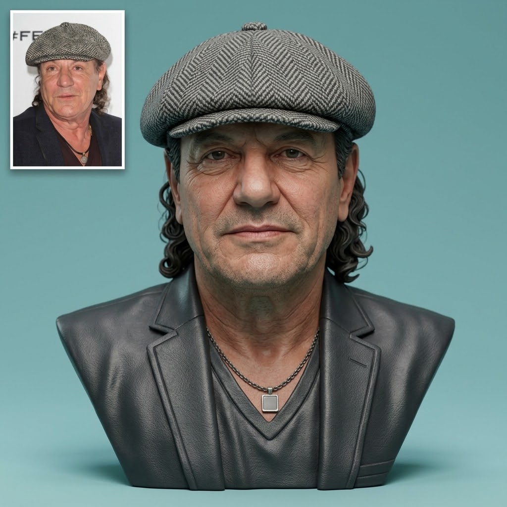 Brian Johnson 3D Printable Bust 3D Model