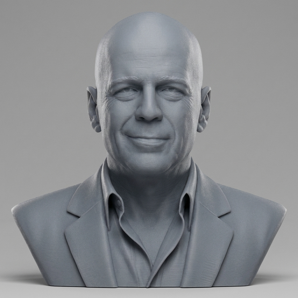 Bruce Willis 3D Printable Bust 3D Model
