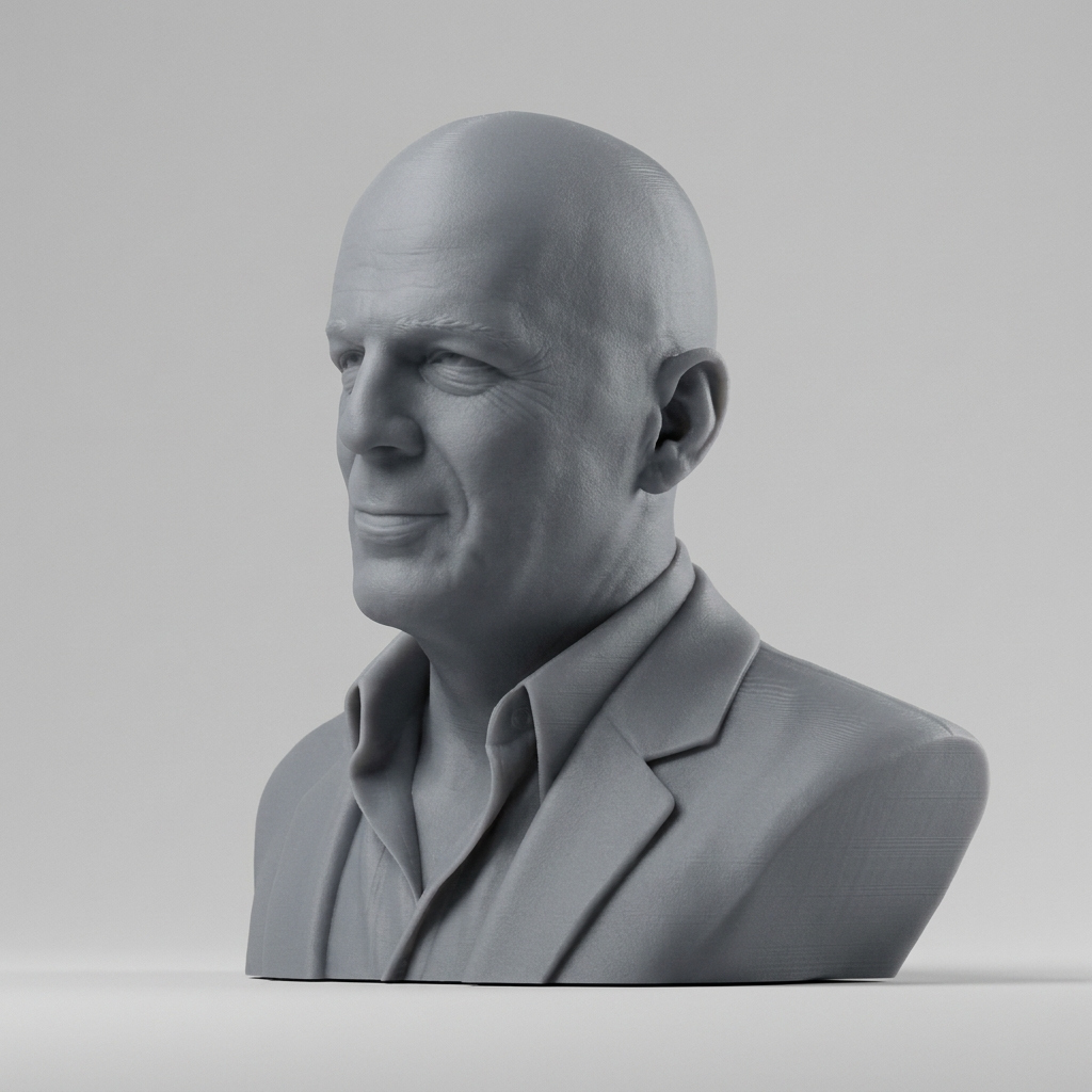 Bruce Willis 3D Printable Bust 3D Model