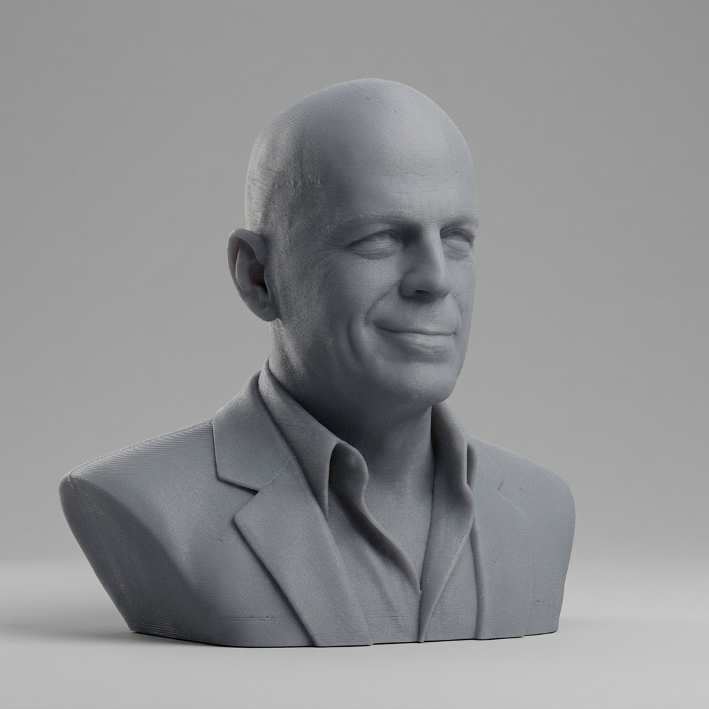 Bruce Willis 3D Printable Bust 3D Model