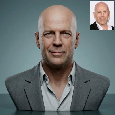 Bruce Willis 3D Printable Bust