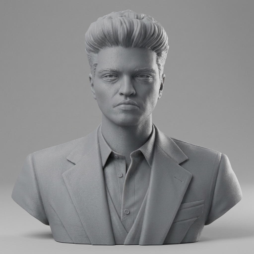Bruno Mars 3D Printable Bust 3D Model