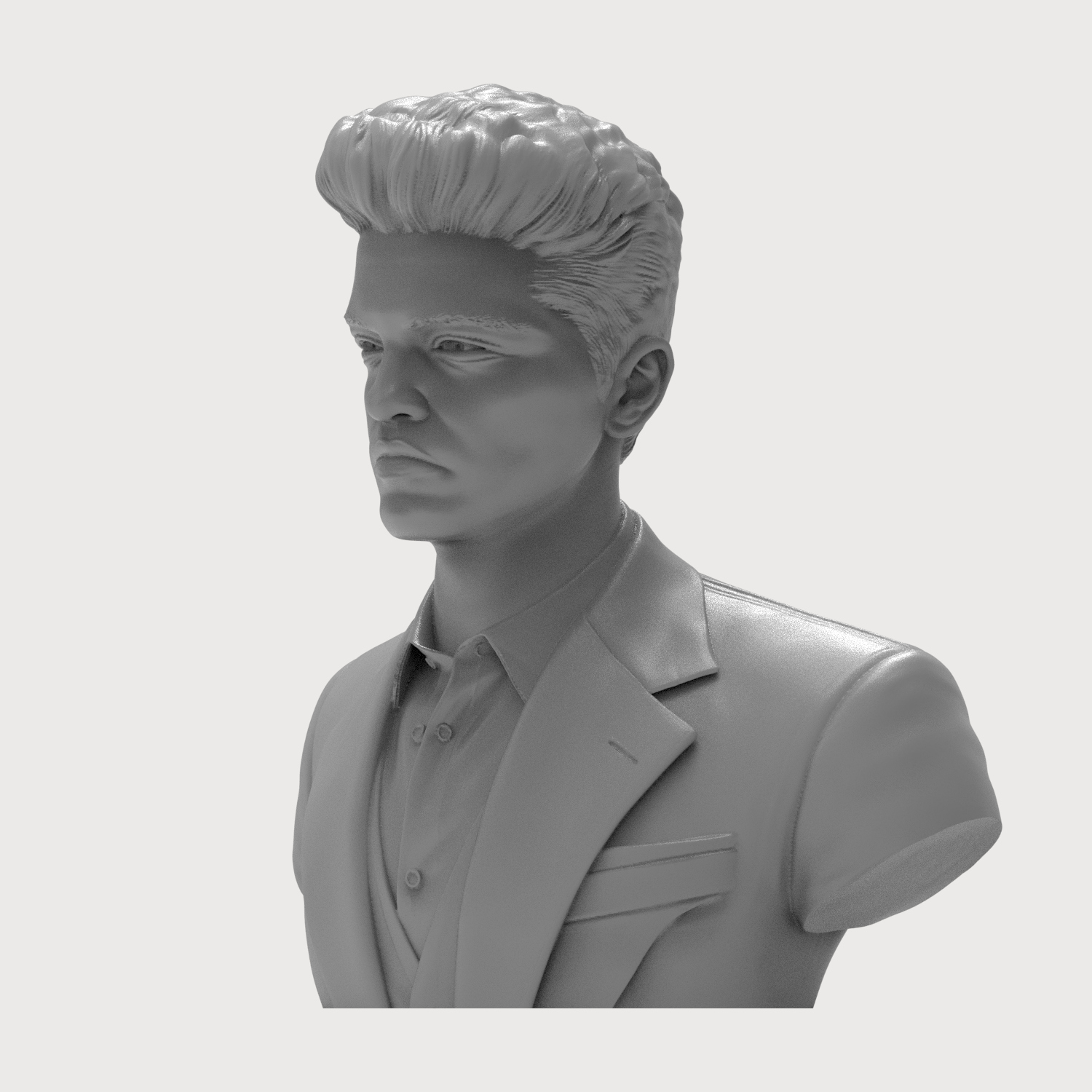 Bruno Mars 3D Printable Bust 3D Model