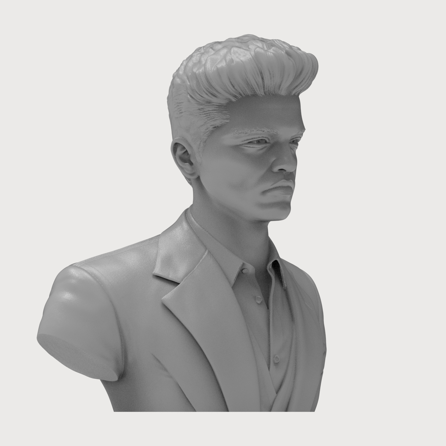 Bruno Mars 3D Printable Bust 3D Model