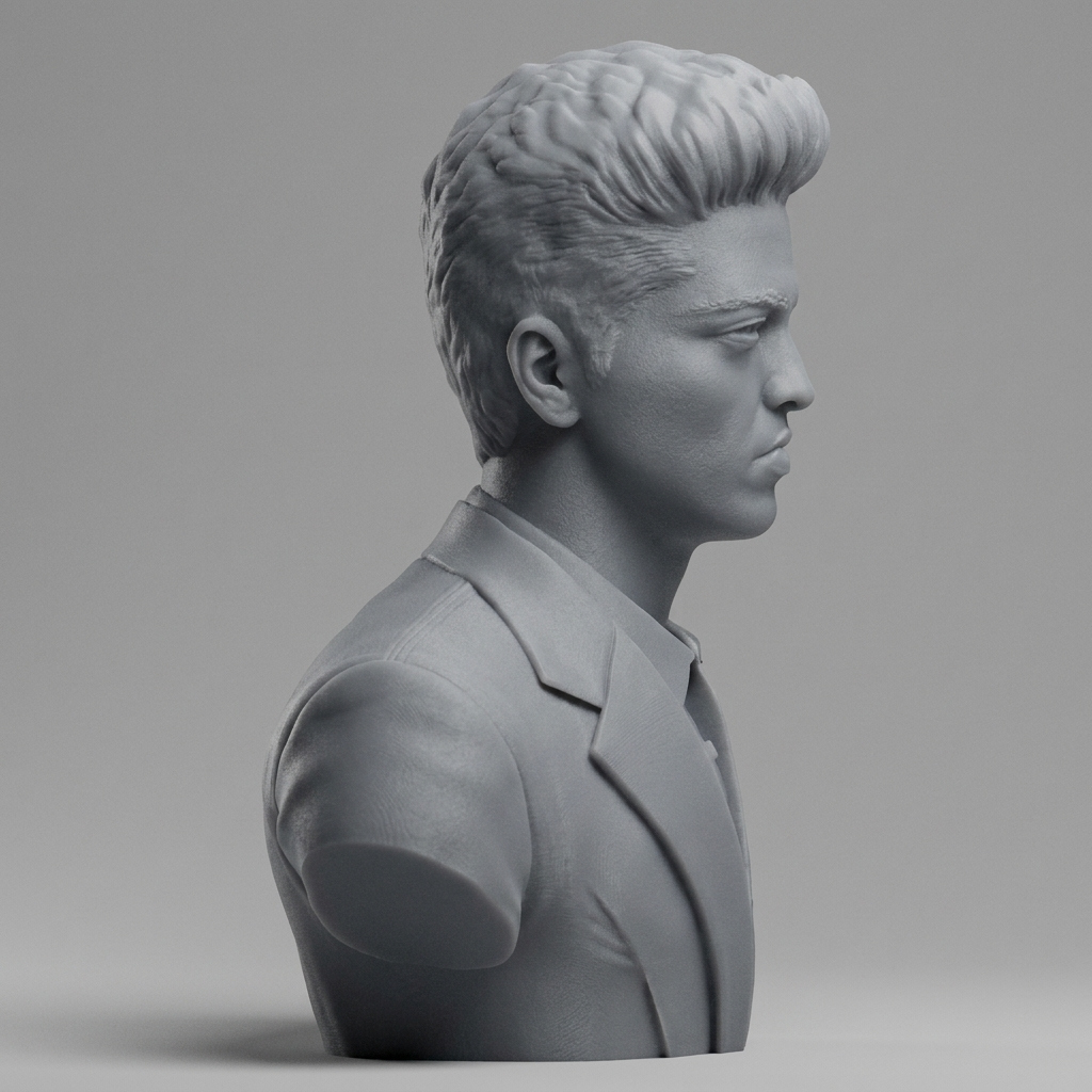 Bruno Mars 3D Printable Bust 3D Model