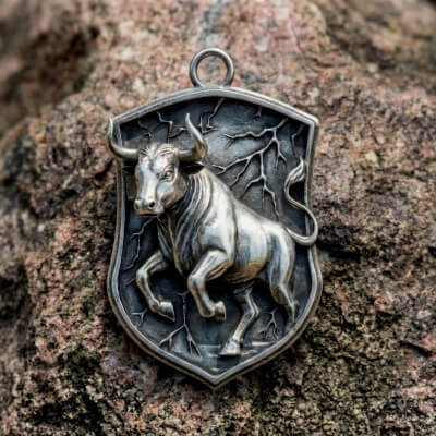 Bull "Thunder Shield Pendant"