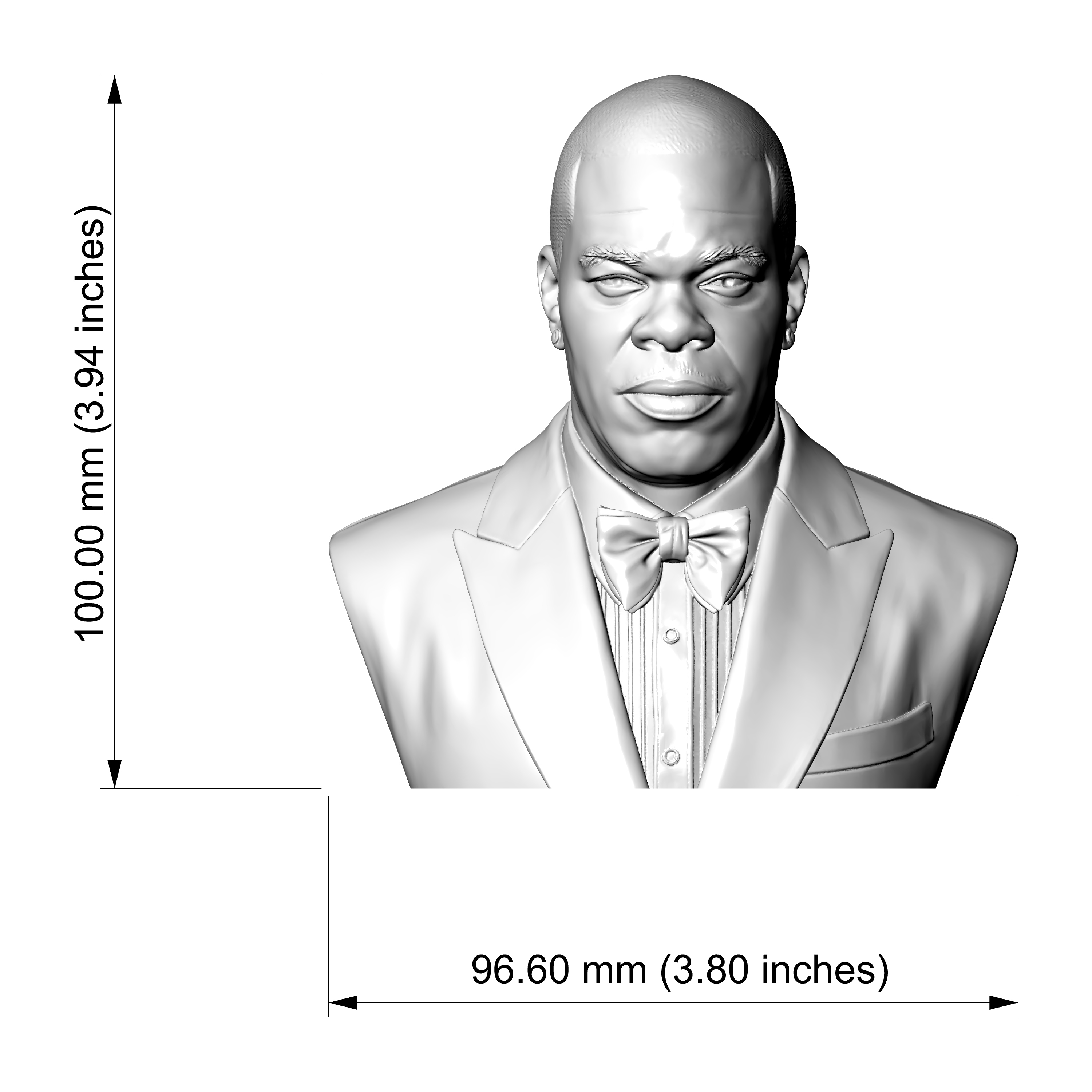 Busta Rhymes 3D Printable Bust 3D Model