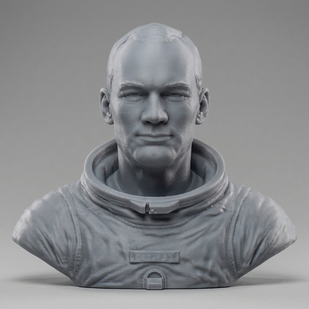 Buzz Aldrin Astronaut Bust 3D Model