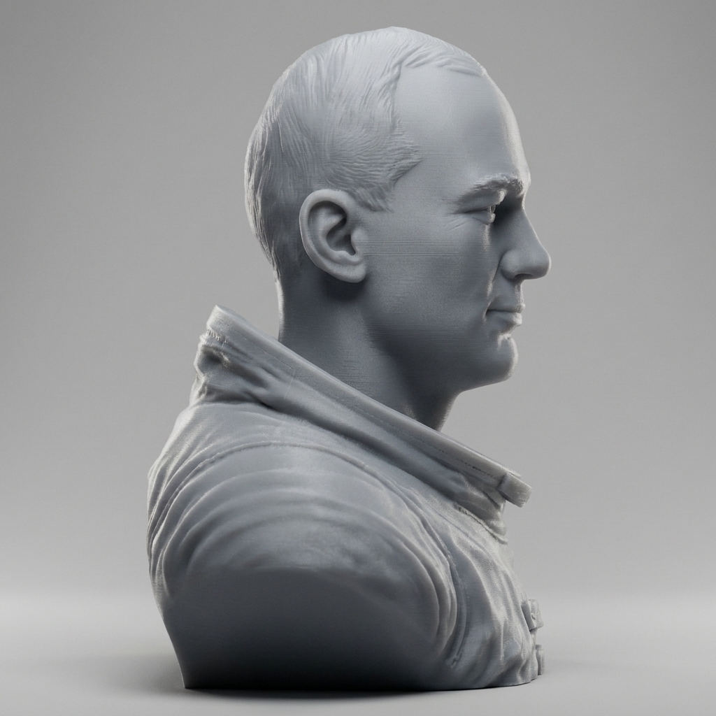 Buzz Aldrin Astronaut Bust 3D Model