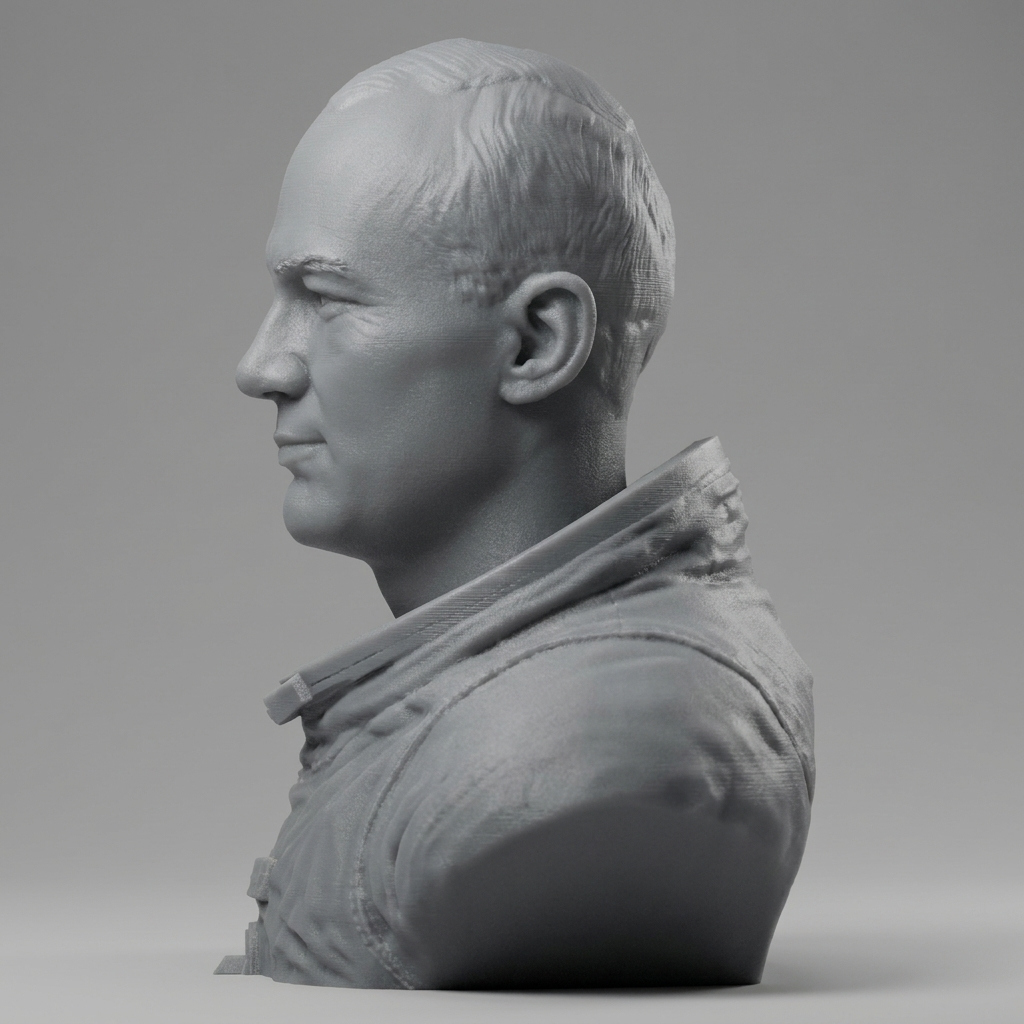 Buzz Aldrin Astronaut Bust 3D Model
