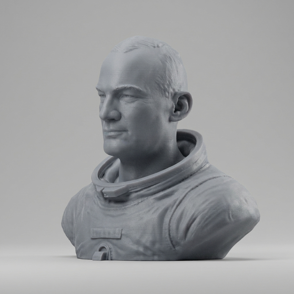 Buzz Aldrin Astronaut Bust 3D Model