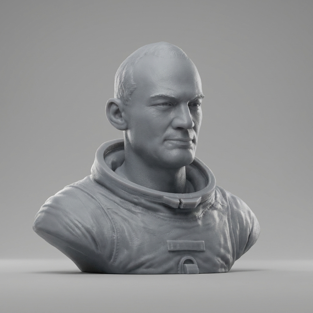 Buzz Aldrin Astronaut Bust 3D Model