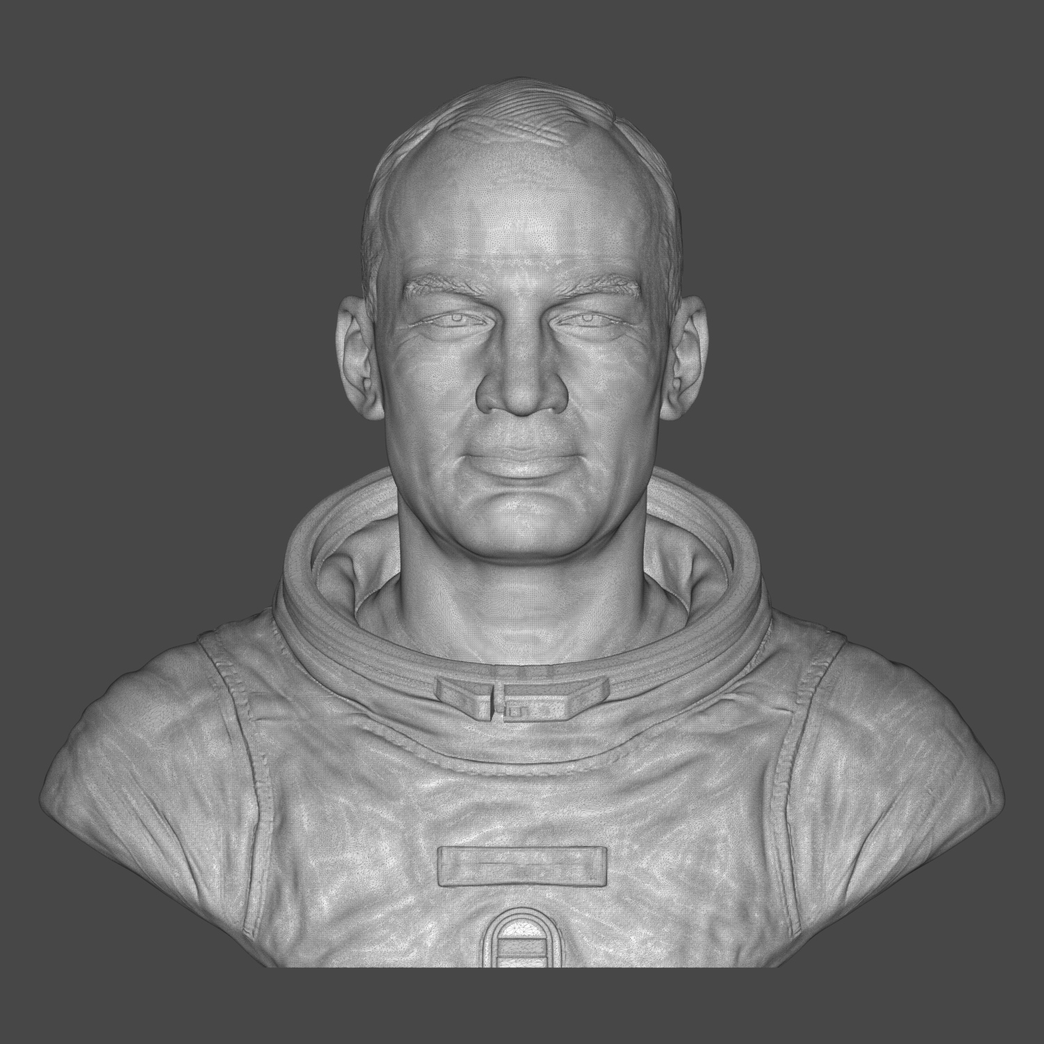 Buzz Aldrin Astronaut Bust 3D Model