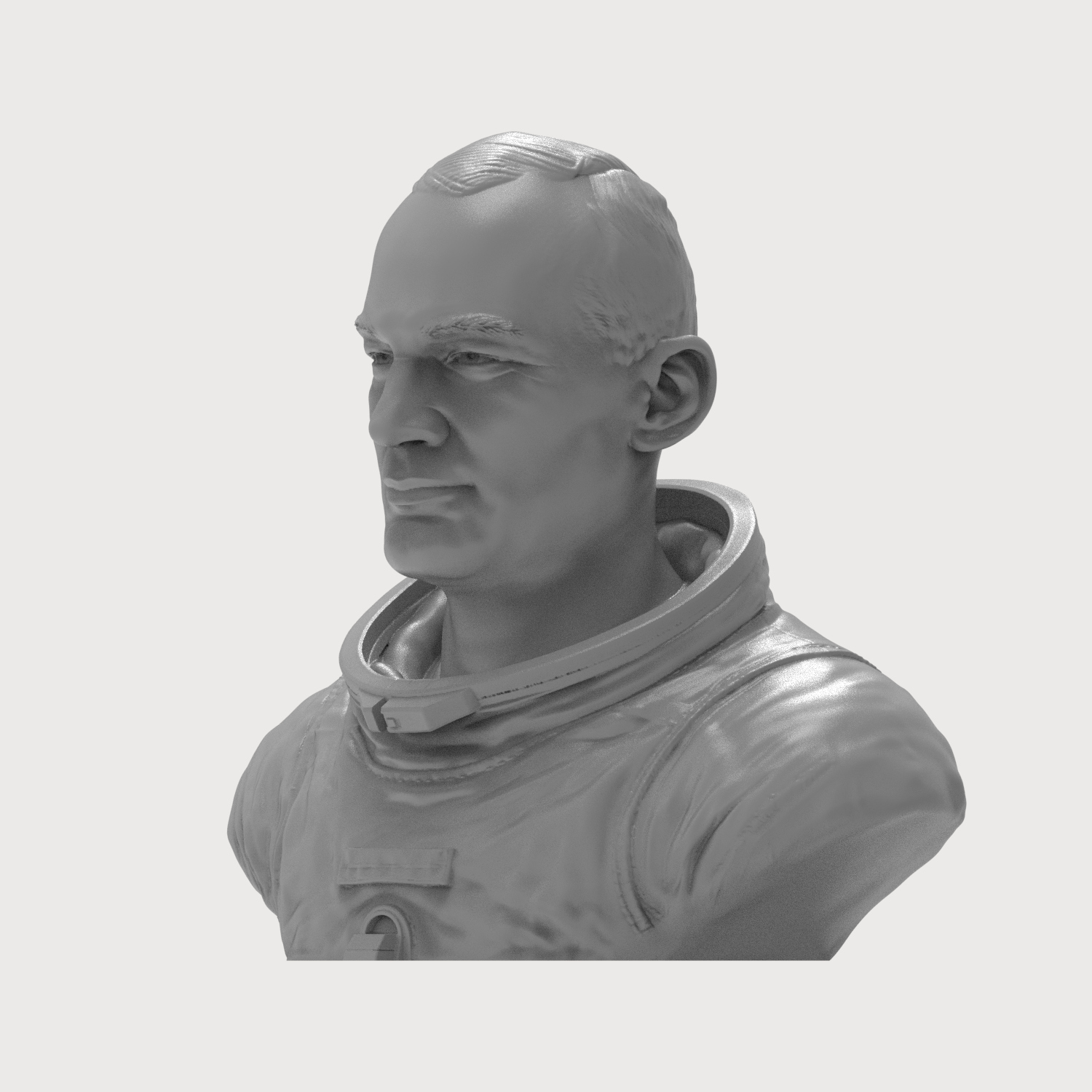 Buzz Aldrin Astronaut Bust 3D Model