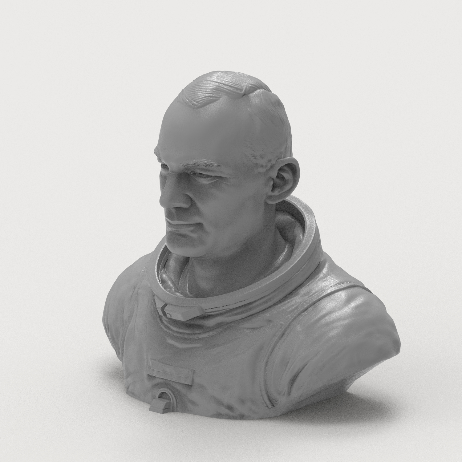Buzz Aldrin Astronaut Bust 3D Model