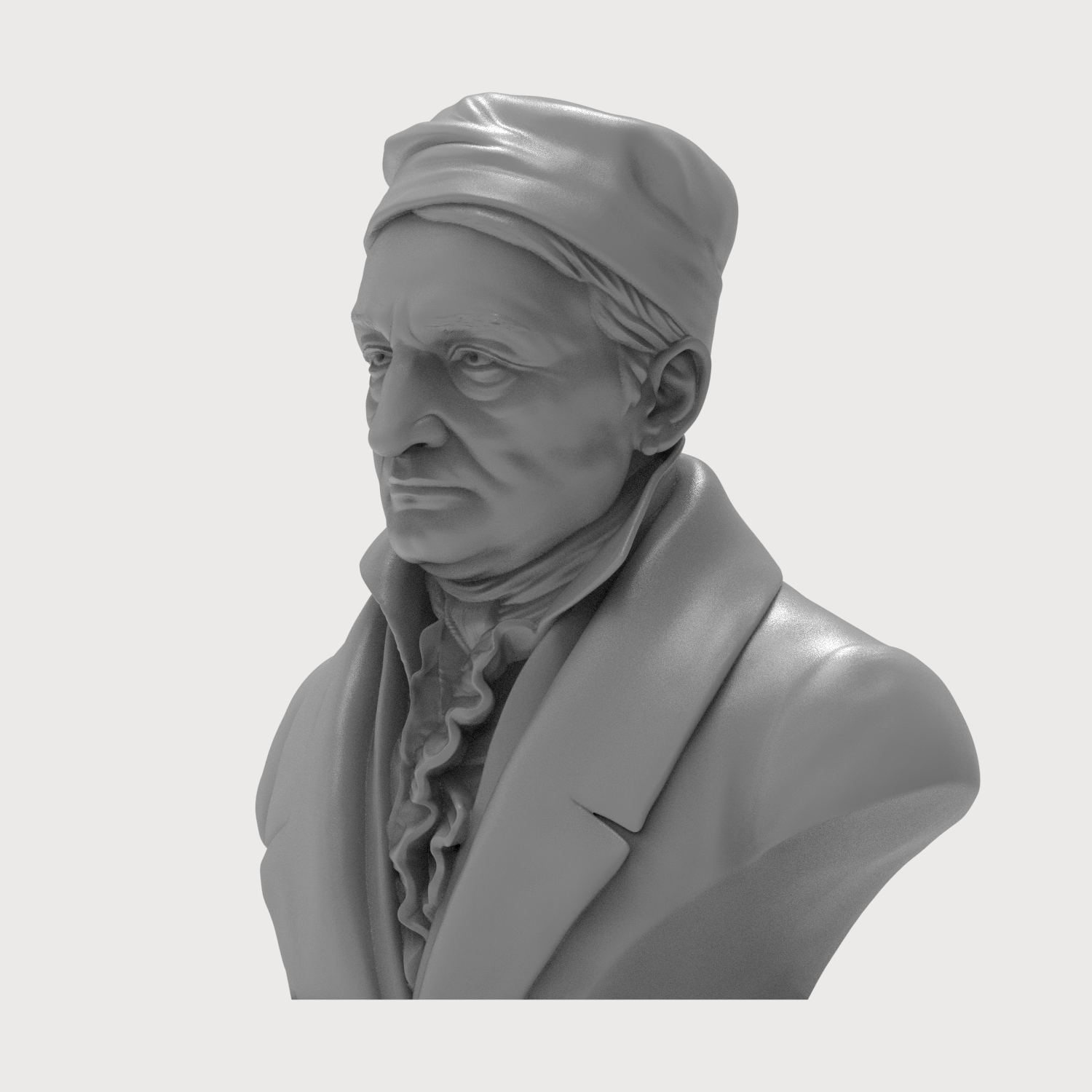 Carl Friedrich Gauss 3D Printable Bust 3D Model