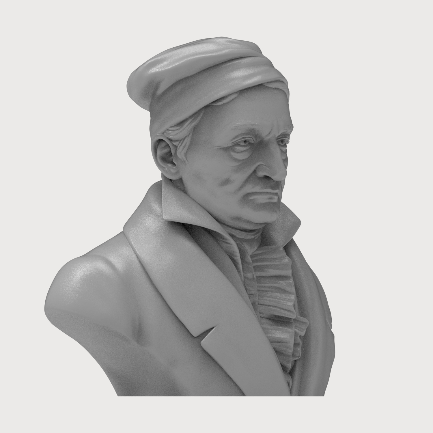 Carl Friedrich Gauss 3D Printable Bust 3D Model