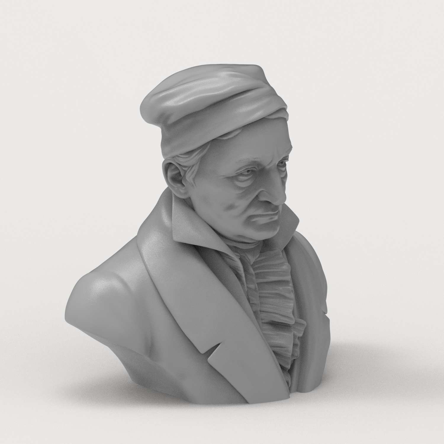 Carl Friedrich Gauss 3D Printable Bust 3D Model