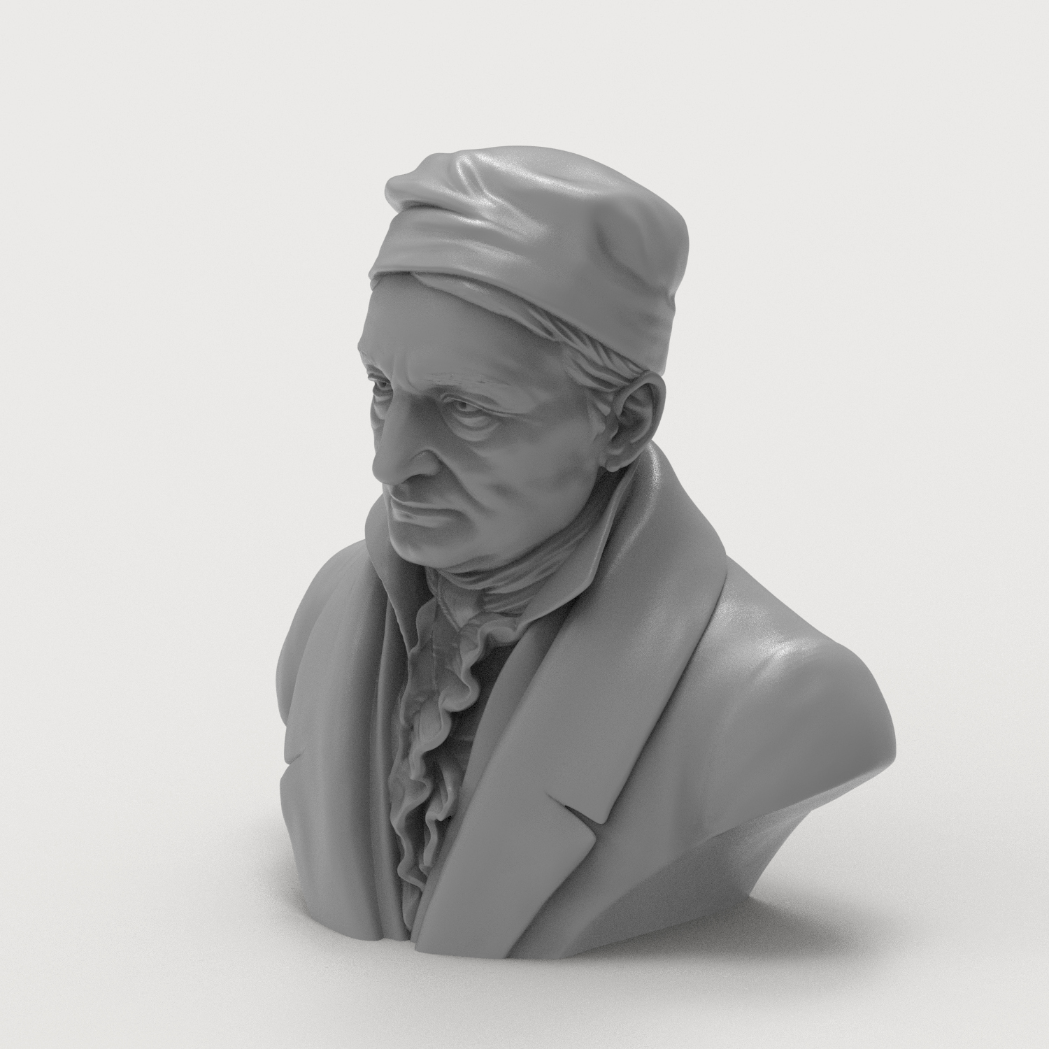 Carl Friedrich Gauss 3D Printable Bust 3D Model