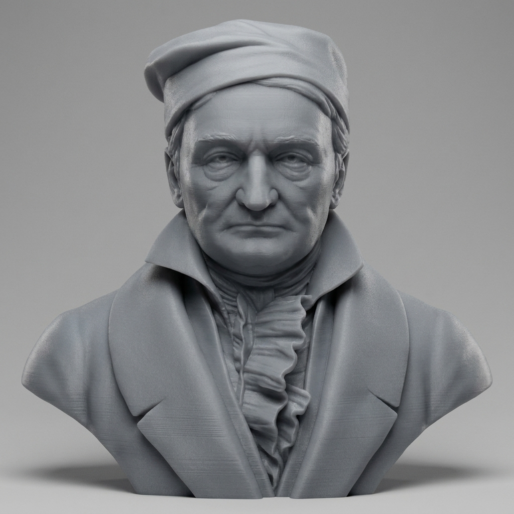 Carl Friedrich Gauss 3D Printable Bust 3D Model