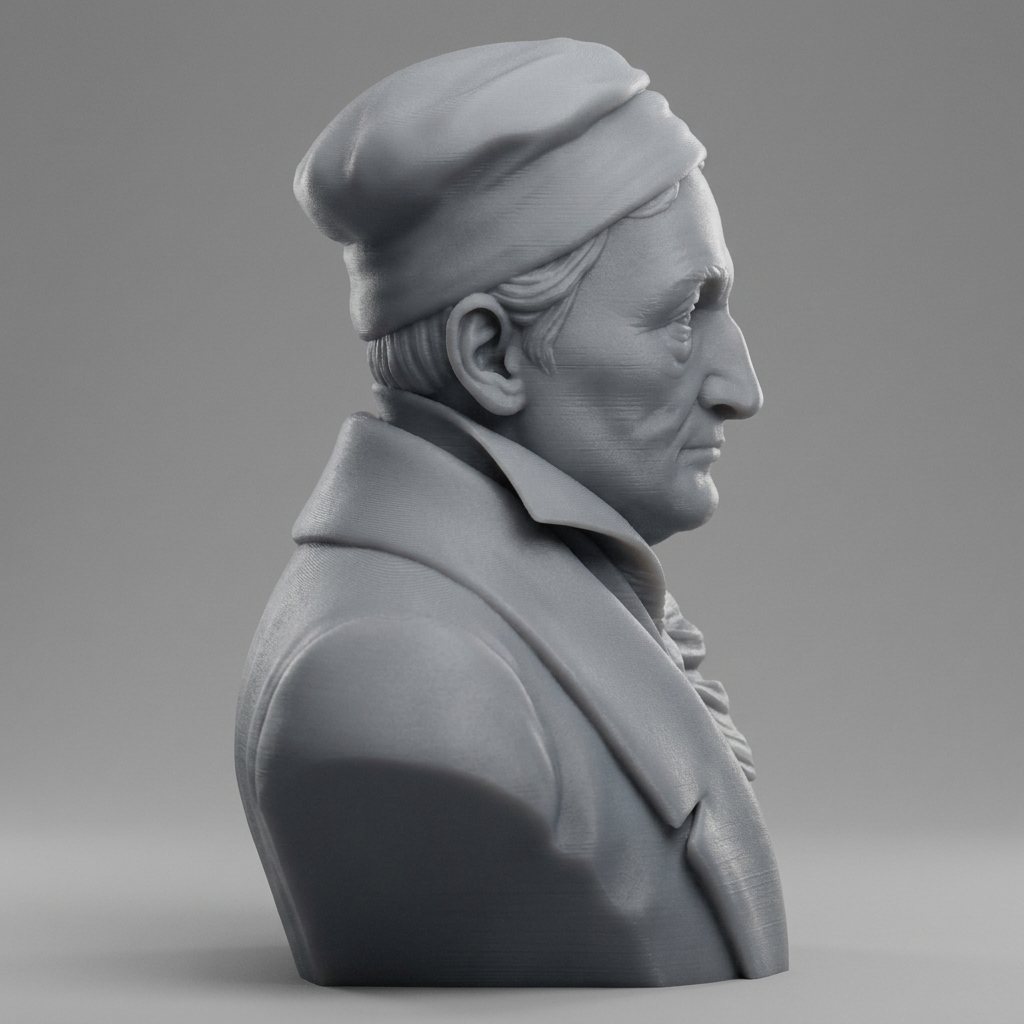Carl Friedrich Gauss 3D Printable Bust 3D Model