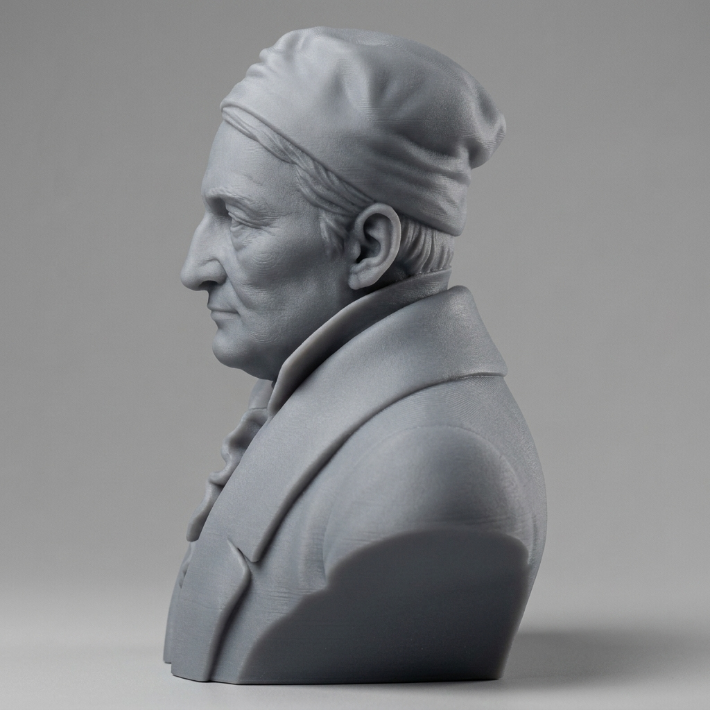 Carl Friedrich Gauss 3D Printable Bust 3D Model