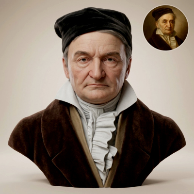 Carl Friedrich Gauss 3D Printable Bust