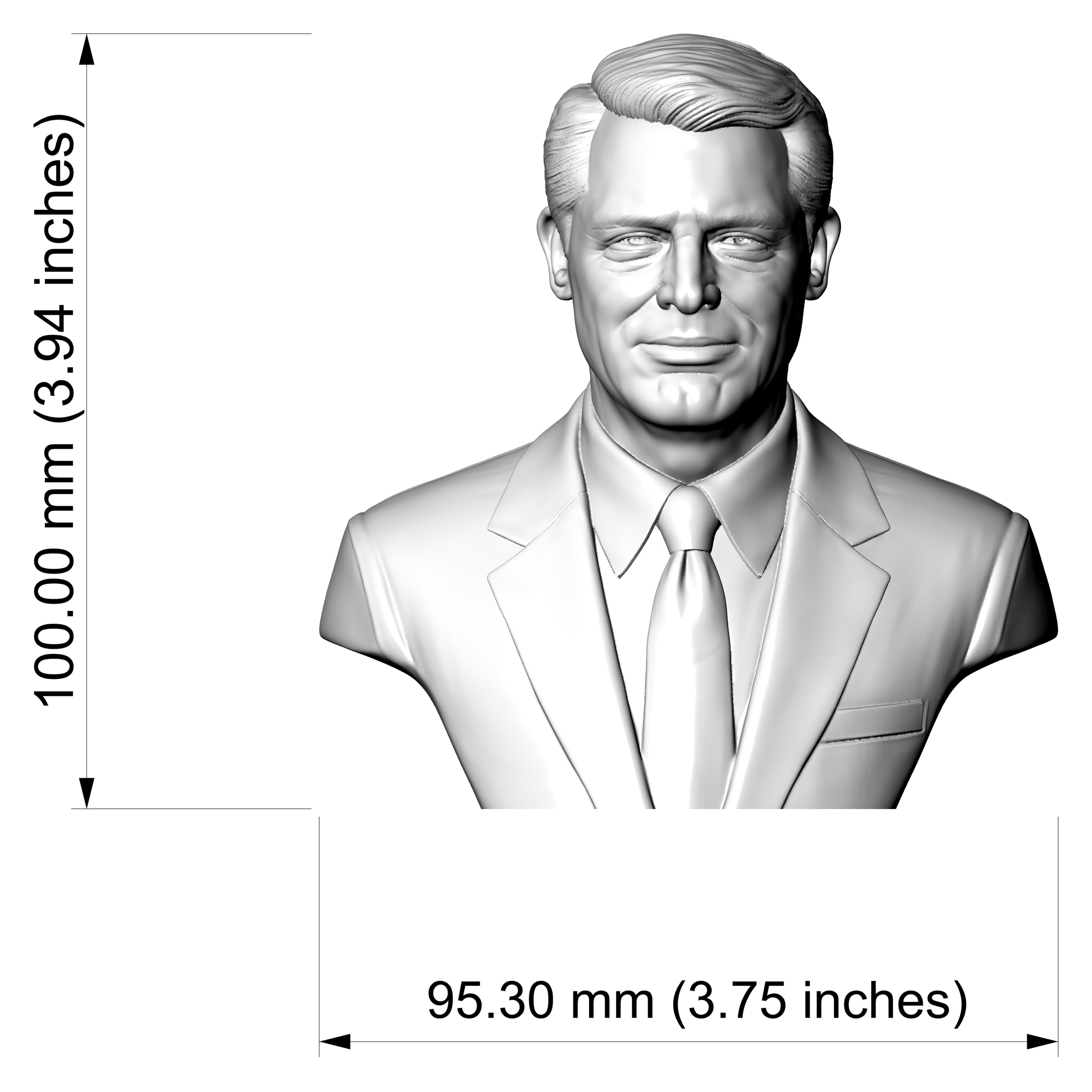 Cary Grant Bust 3D Printable 3D Model