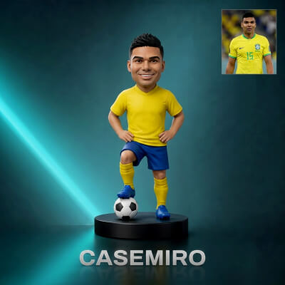 Casemiro Caricature Footballer Figurine 3D Print Model