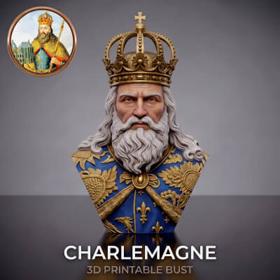 Charlemagne 3D Printable Bust