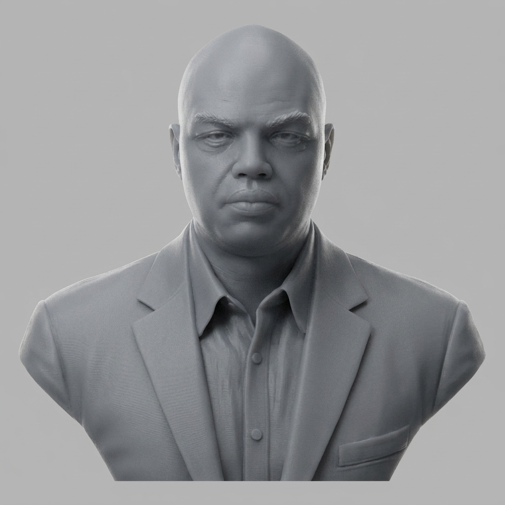 Charles Barkley 3D Printable Bust 3D Model