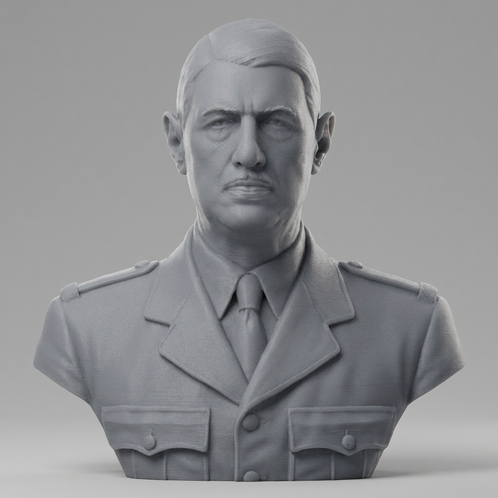 Charles de Gaulle Bust 3D Model