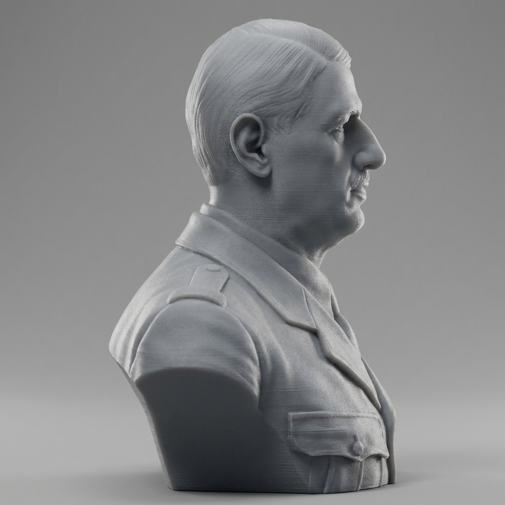 Charles de Gaulle Bust 3D Model