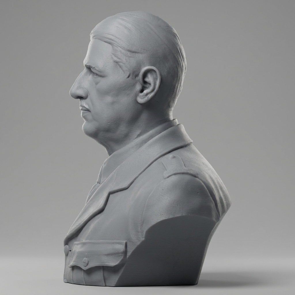 Charles de Gaulle Bust 3D Model