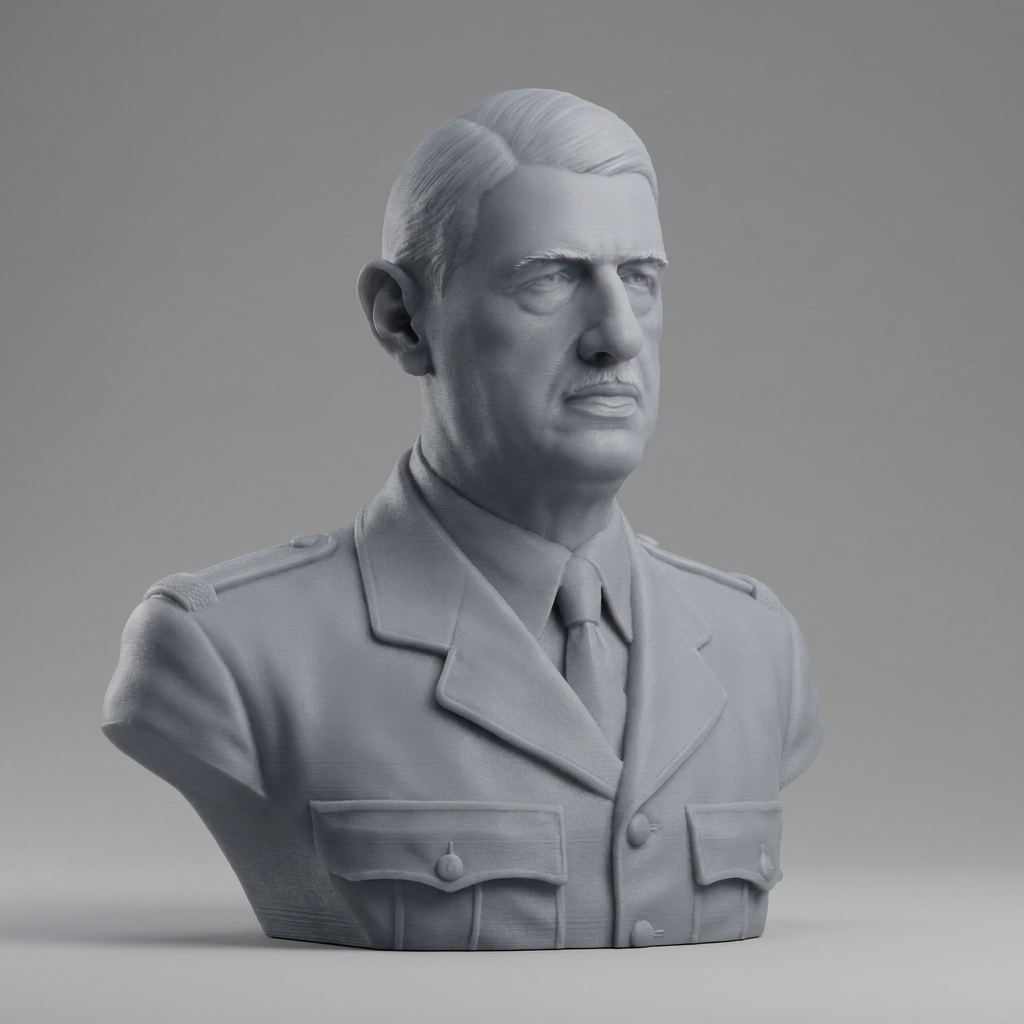 Charles de Gaulle Bust 3D Model