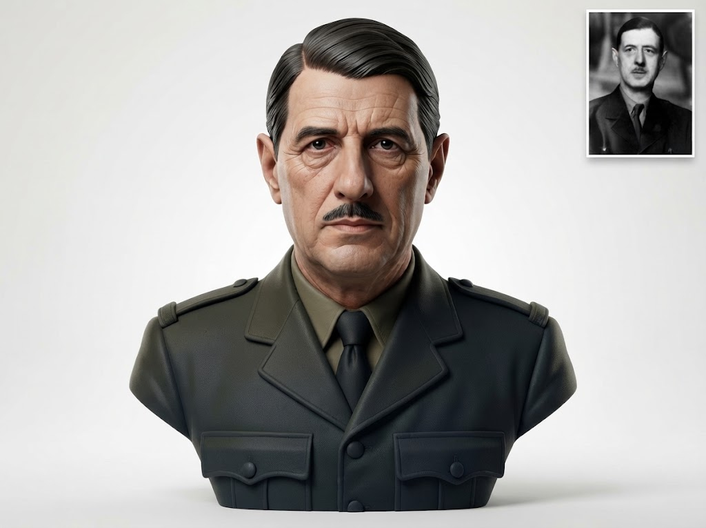 Charles de Gaulle Bust 3D Model