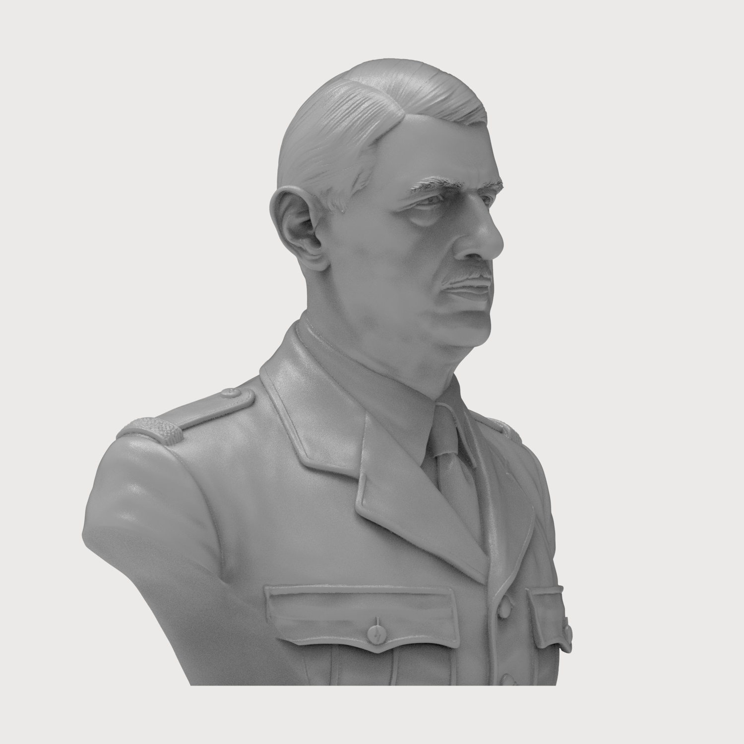 Charles de Gaulle Bust 3D Model