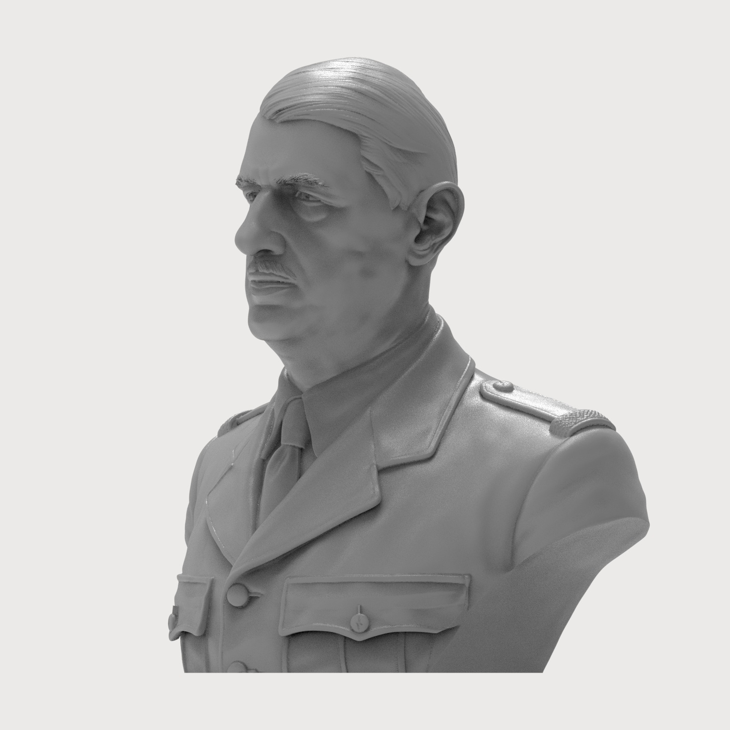 Charles de Gaulle Bust 3D Model