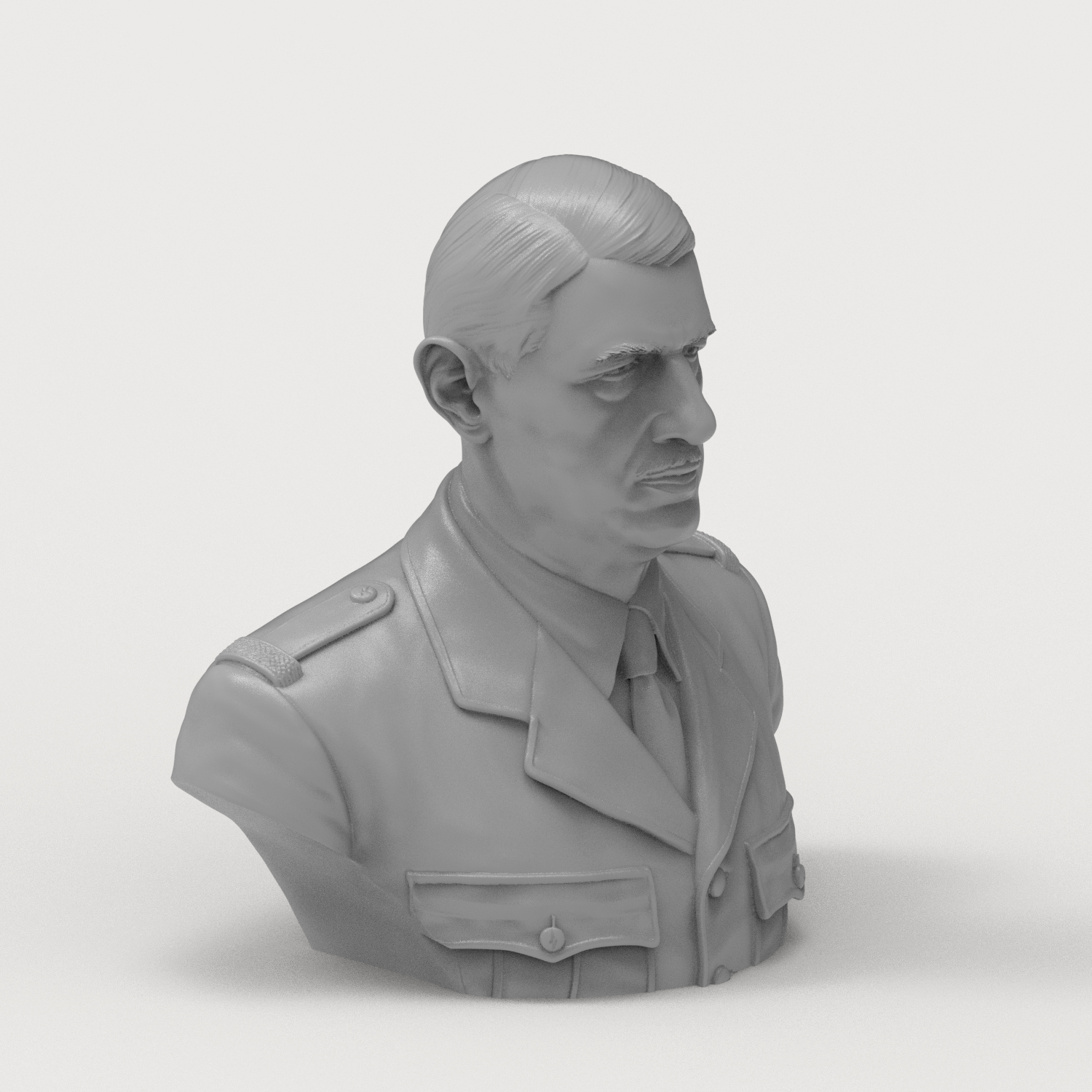 Charles de Gaulle Bust 3D Model