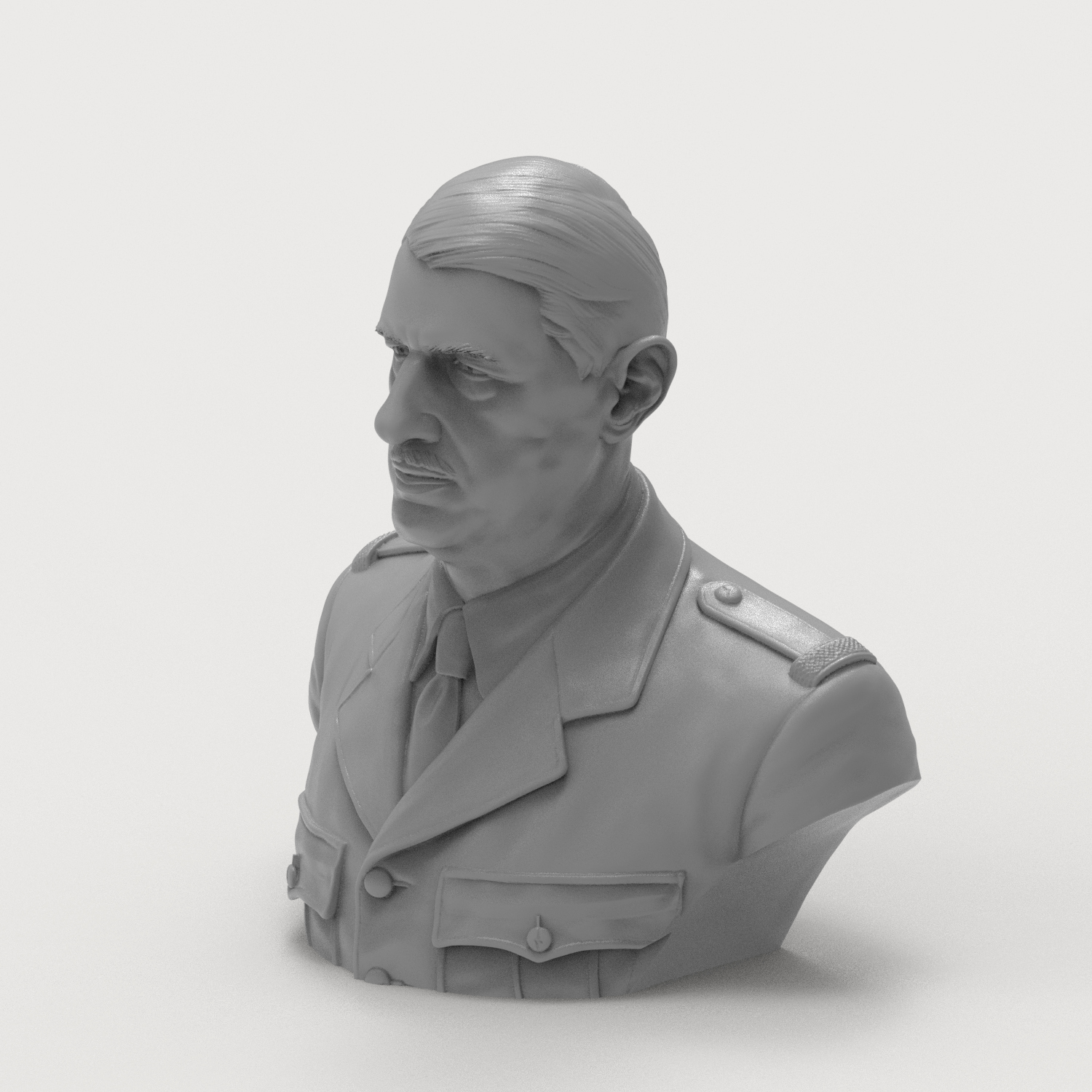 Charles de Gaulle Bust 3D Model