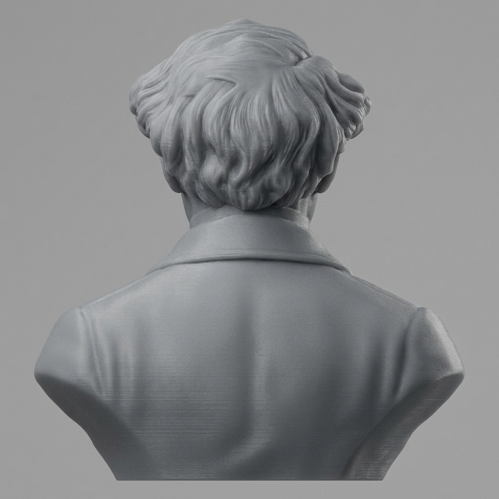 Charles Dickens 3D Printable Bust 3D Model