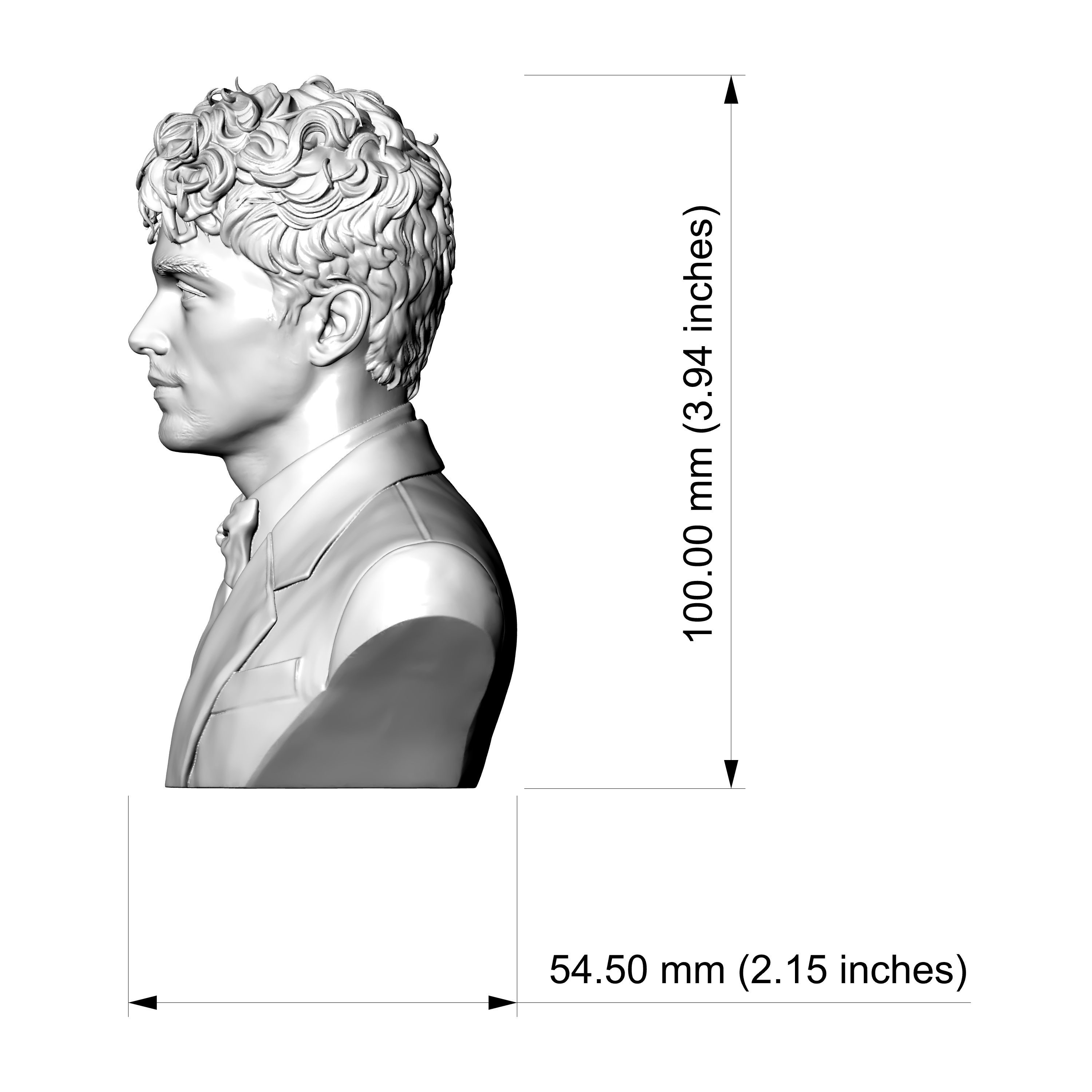Charles Leclerc 3D Printable Bust 3D Model