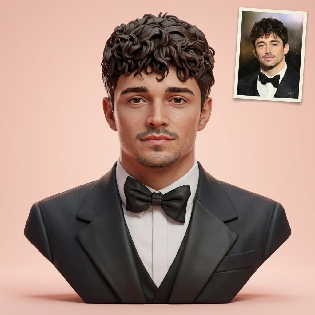 Charles Leclerc 3D Printable Bust 3D Model