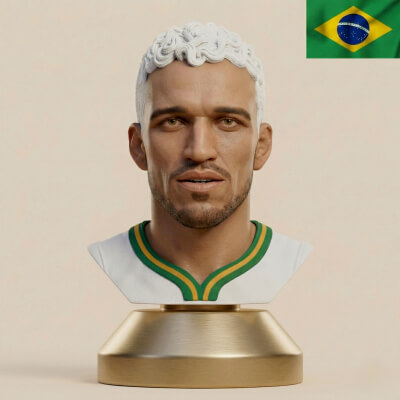 Charles Oliveira 3D-Printable Bust UFC
