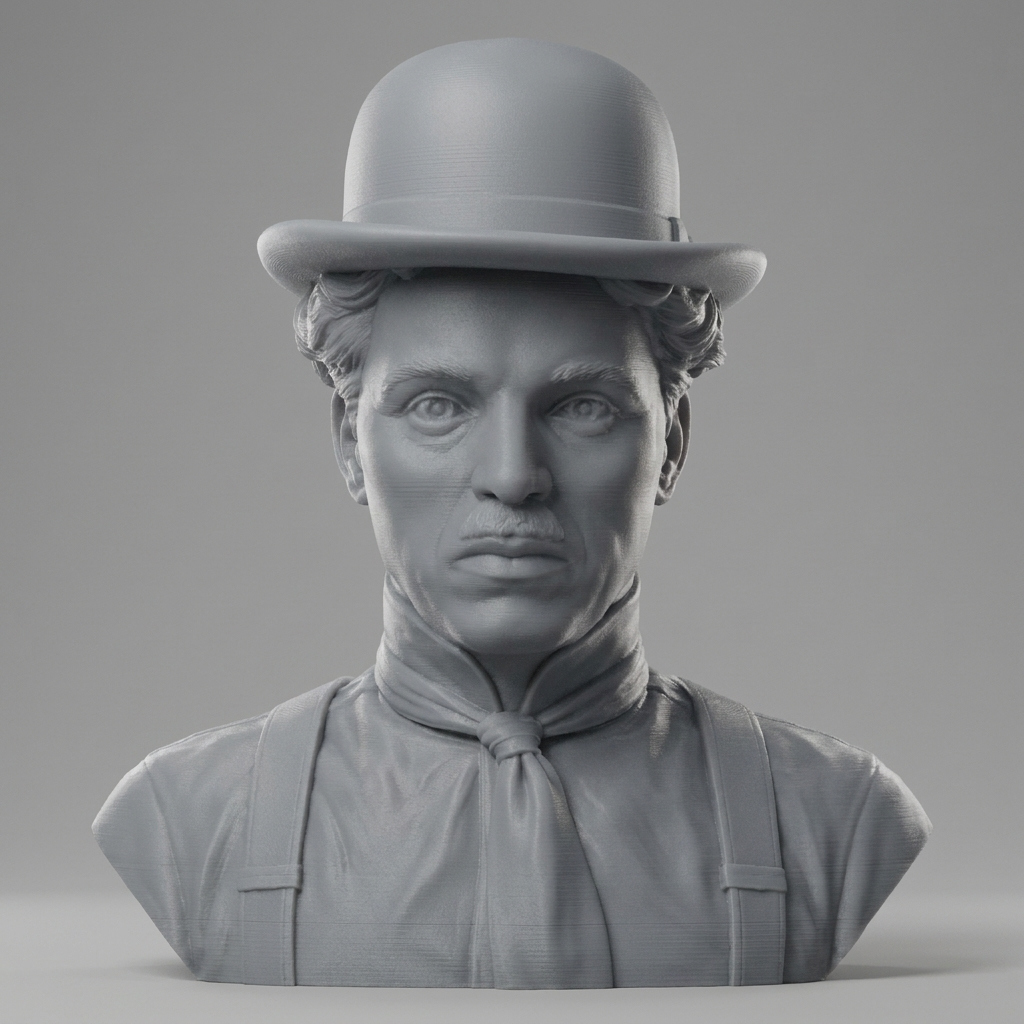 Charlie Chaplin Bust 3D Model