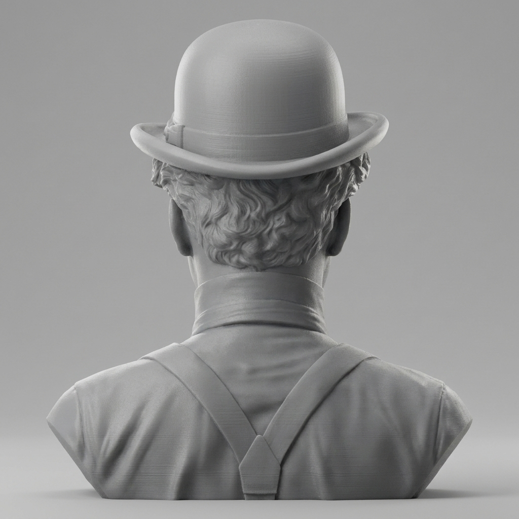Charlie Chaplin Bust 3D Model