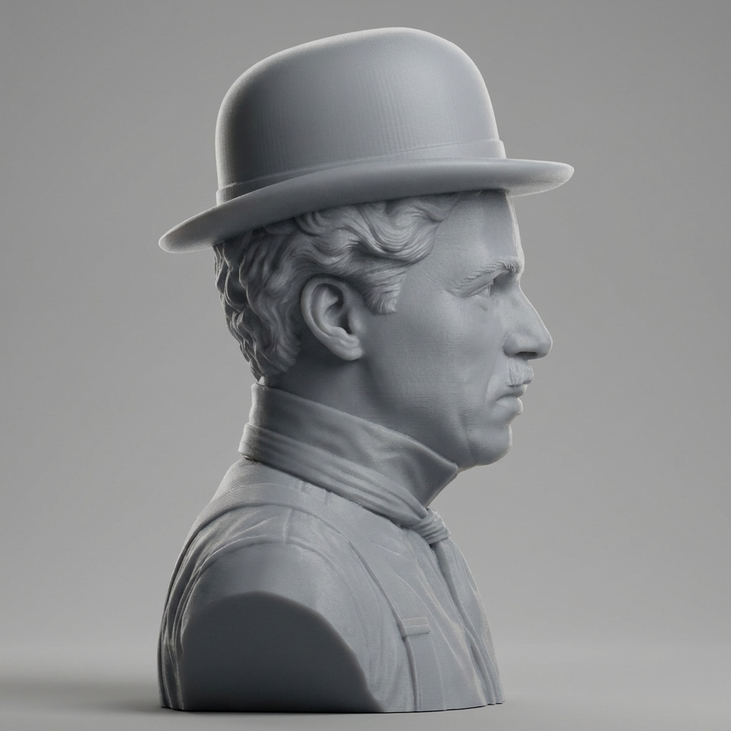 Charlie Chaplin Bust 3D Model