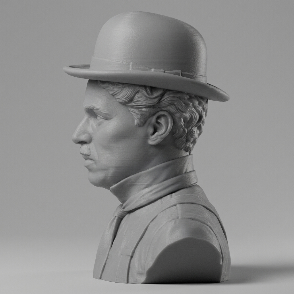Charlie Chaplin Bust 3D Model